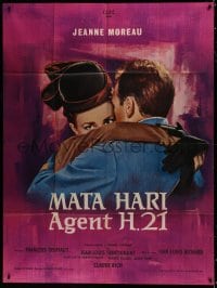 1c763 MATA HARI, AGENT H21 style B French 1p 1964 Francois Truffaut, Mascii art of Jeanne Moreau!