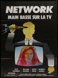 1c794 NETWORK French 1p 1976 Paddy Chayefsky, Sidney Lumet classic, different art w/Dunaway & Finch!