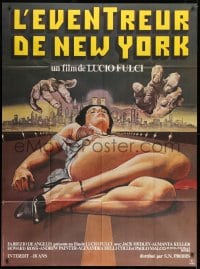 1c795 NEW YORK RIPPER French 1p 1983 Lucio Fulci giallo, cool art of killer & female victim on road!