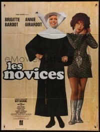 1c805 NOVICES French 1p 1970 Brigitte Bardot wearing nun's habit + sexy Annie Girardot!