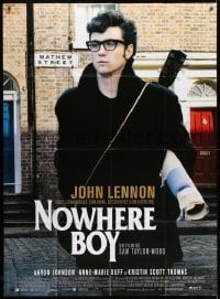 1c806 NOWHERE BOY French 1p 2010 cool image of Aaron Johnson as John Lennon of The Beatles!