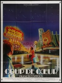 1c809 ONE FROM THE HEART French 1p 1982 Coppola, different art of Las Vegas by Andre Bertrand!