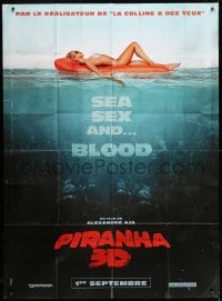 1c821 PIRANHA 3D teaser French 1p 2010 sexy girl in bikini with monster fish, sea, sex & blood!