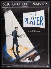 1c825 PLAYER French 1p 1992 Robert Altman, Tim Robbins, different art by Pascal Lenoine!