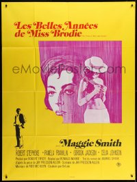 1c835 PRIME OF MISS JEAN BRODIE French 1p 1971 sexy art of Maggie Smith & Pamela Franklin!