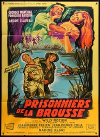 1c837 PRISONERS OF THE CONGO French 1p 1960 Belinsky art of Marchal & Rasquin in savage Africa!