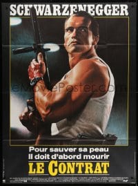 1c849 RAW DEAL French 1p 1986 great Jean Mascii artwork of Arnold Schwarzenegger with gun!