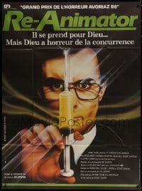 1c852 RE-ANIMATOR French 1p 1986 different Watorek art of mad scientis with hypodermic needle!