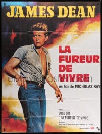 1c854 REBEL WITHOUT A CAUSE French 1p R1990s Nicholas Ray, different art of James Dean by Mascii!