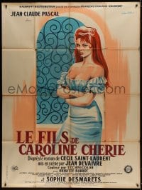 1c903 SON OF DEAR CAROLINE French 1p R1950s art of sexy Brigitte Bardot by Guy Gerard Noel!