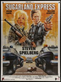 1c925 SUGARLAND EXPRESS French 1p R1980s Steven Spielberg, Goldie Hawn, cool different Sator art!