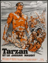 1c935 TARZAN & THE GREAT RIVER French 1p 1968 different Roje art of Mike Henry in the title role!
