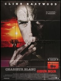 1c984 WHITE HUNTER, BLACK HEART French 1p 1990 Clint Eastwood as director John Huston in Africa!