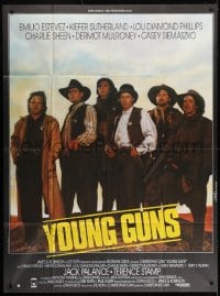 1c997 YOUNG GUNS French 1p 1988 Emilio Estevez, Charlie Sheen, Kiefer Sutherland, Phillips