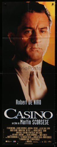 1c028 CASINO group of 2 French door panels 1996 portraits of Robert De Niro & Joe Pesci, Scorsese!