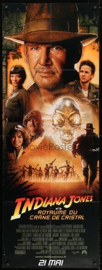 1c034 INDIANA JONES & THE KINGDOM OF THE CRYSTAL SKULL French door panel 2008 Spielberg, Drew art!