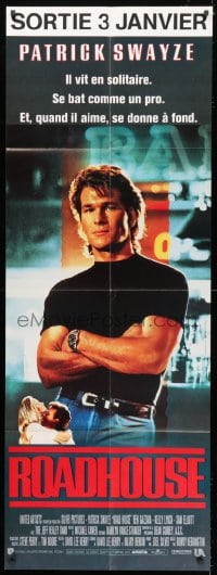 1c042 ROAD HOUSE French door panel 1990 Patrick Swayze is the best bouncer in the business!