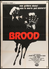 1c204 BROOD Italian 1p 1979 David Cronenberg, art of monster in embryo, they're waiting for YOU!