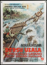 1c231 DERSU UZALA Italian 1p 1976 Akira Kurosawa, Best Foreign Language Oscar winner, Ciriello art!