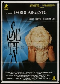 1c234 DEVIL'S DAUGHTER Italian 1p 1991 Dario Argento's La Setta, wild image of suffocating man!