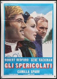 1c238 DOWNHILL RACER Italian 1p R1970s Robert Redford, Camilla Sparv, skiing, different!