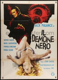 1c239 DRACULA Italian 1p 1974 art of vampire Jack Palance & his sexy near-naked blonde victim!