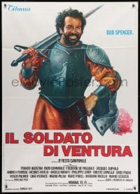 1c283 IL SOLDATO DI VENTURA Italian 1p 1976 art of soldier of fortune Bud Spencer wearing armor!