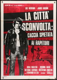 1c293 KIDNAP SYNDICATE Italian 1p 1975 full-length Luc Merenda in leather jacket with machine gun!