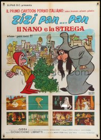 1c295 KING DICK Italian 1p 1983 wacky different images from cartoon sexploitation!