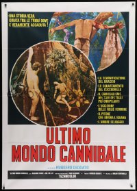 1c304 LAST SURVIVOR Italian 1p 1978 Italian modern man & woman vs primitive cannibals, gruesome!