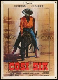 1c317 MAN CALLED AMEN Italian 1p 1972 Cosi Sia, great spaghetti western art by Franco Picchioni!