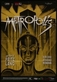 1c319 METROPOLIS Italian 1p R2010 Fritz Lang, classic robot art from the first German release!