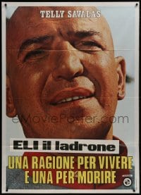 1c353 REASON TO LIVE, A REASON TO DIE teaser Italian 1p 1973 great portrait of Telly Savalas, rare!