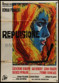 1c354 REPULSION Italian 1p 1966 Roman Polanski, Catherine Deneuve, different straight razor art!
