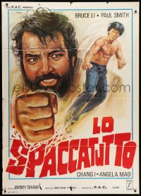 1c356 RETURN OF THE TIGER Italian 1p 1979 kung fu art of Bruce Li & Paul Smith by Enzo Sciotti!