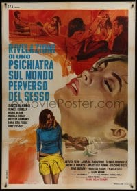 1c357 REVELATIONS OF A PSYCHIATRIST ON THE WORLD OF SEXUAL PERVERSION Italian 1p 1973 sexy art!