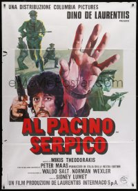 1c378 SERPICO Italian 1p 1974 great image of undercover cop Al Pacino, Sidney Lumet crime classic!