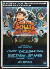 1c384 SILENT MOVIE Italian 1p 1976 Marty Feldman, Dom DeLuise, art of Mel Brooks + star portraits!