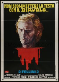 1c394 SPIRITS OF THE DEAD Italian 1p R1978 Federico Fellini, different Avelli art of Terence Stamp!