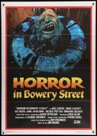 1c398 STREET TRASH Italian 1p 1988 gruesome image of monster in toilet, Horror in Bowery Street!