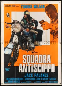 1c077 COP IN BLUE JEANS Italian 2p 1976 Squadra Antiscippo, Jack Palance, Tomas Milian w/motorcycle
