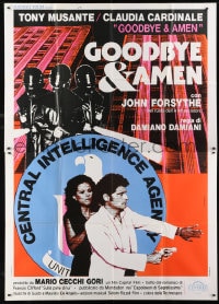 1c098 GOODBYE & AMEN Italian 2p 1978 CIA agents looking for Tony Musante & sexy Claudia Cardinale!