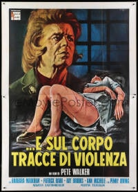 1c109 HOUSE OF WHIPCORD Italian 2p 1977 many girls who go in never come out, different Serafini art!