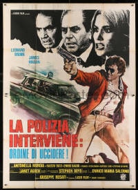 1c121 LEFT HAND OF THE LAW Italian 2p 1975 La Polizia interviene: ordine di uccidere, James Mason!