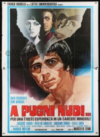 1c127 NAKED FISTS Italian 2p 1974 Marcello Zeani, A pugni nudi, art of Enzo Pulcrano & Femi Benussi