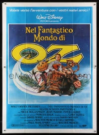 1c144 RETURN TO OZ Italian 2p 1985 Walt Disney, cool Drew Struzan art of very young Fairuza Balk!