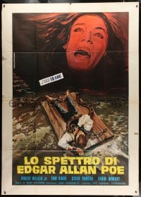 1c154 SPECTRE OF EDGAR ALLAN POE Italian 2p 1974 Ferrari art of Walker w/snake & screaming girl!