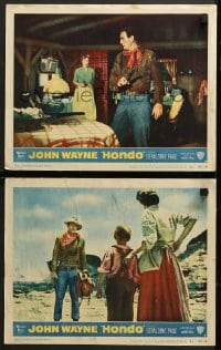 1d871 HONDO 2 3D LCs 1953 cowboy western images of John Wayne, Geraldine Page!
