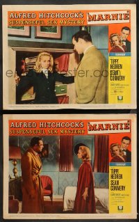 1d898 MARNIE 2 LCs 1964 Sean Connery & Tippi Hedren in Alfred Hitchcock's suspenseful sex mystery!