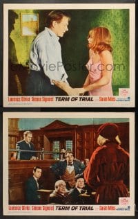1d977 TERM OF TRIAL 2 LCs 1962 teacher Laurence Olivier has betrayed wife Simone Signoret!